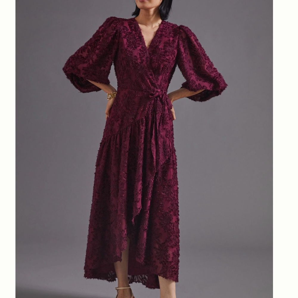 Rosa Floral Wrap Romantic Maxi Dress - Picture 2 of 7